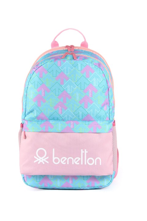 United Colors of Benetton Çift Bölmeli Okul Sırt Çantası Pembe Ok / 03736