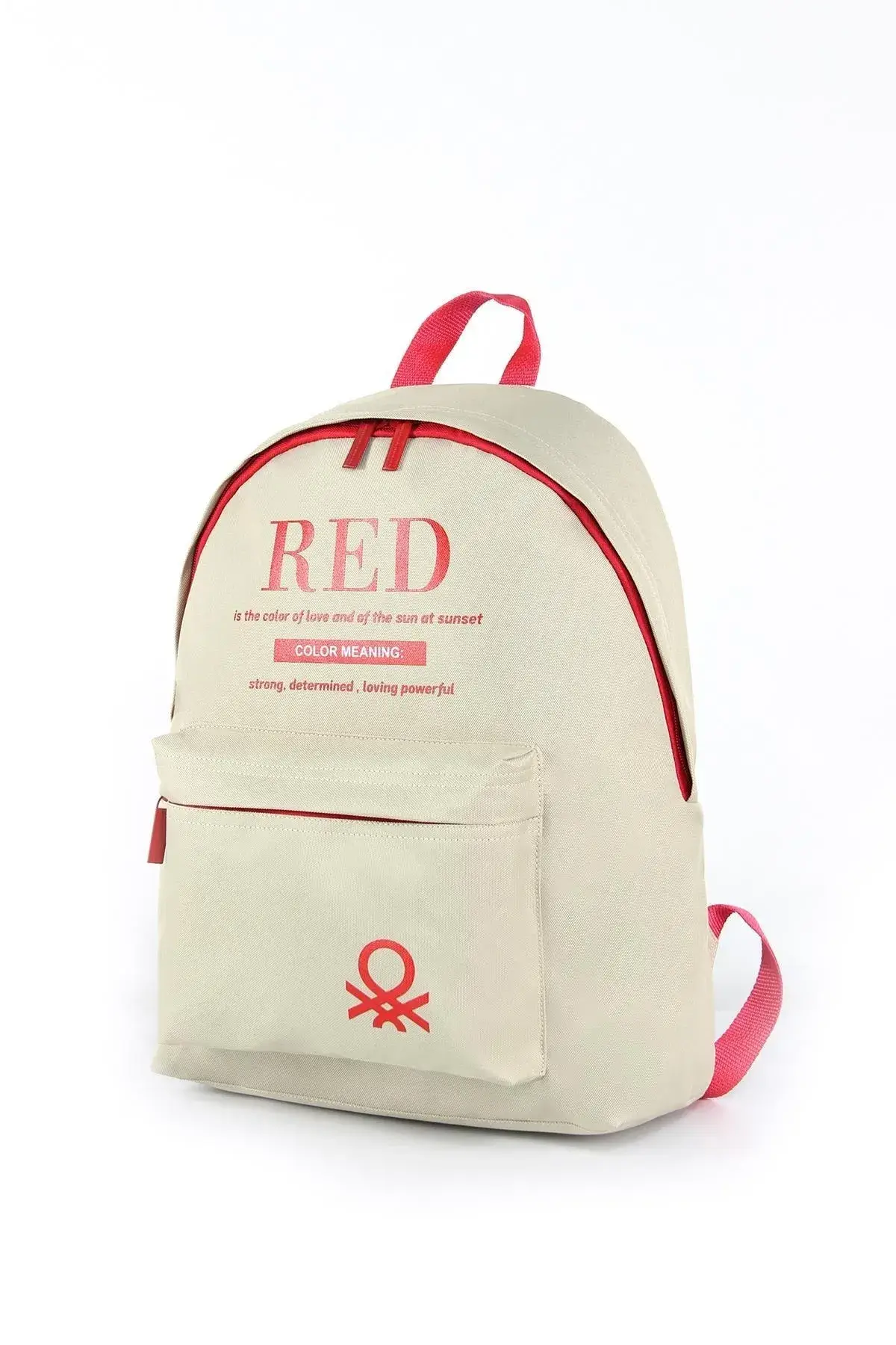 United Colors of Benetton "Red" Okul Sırt Çantası Bej / 03821