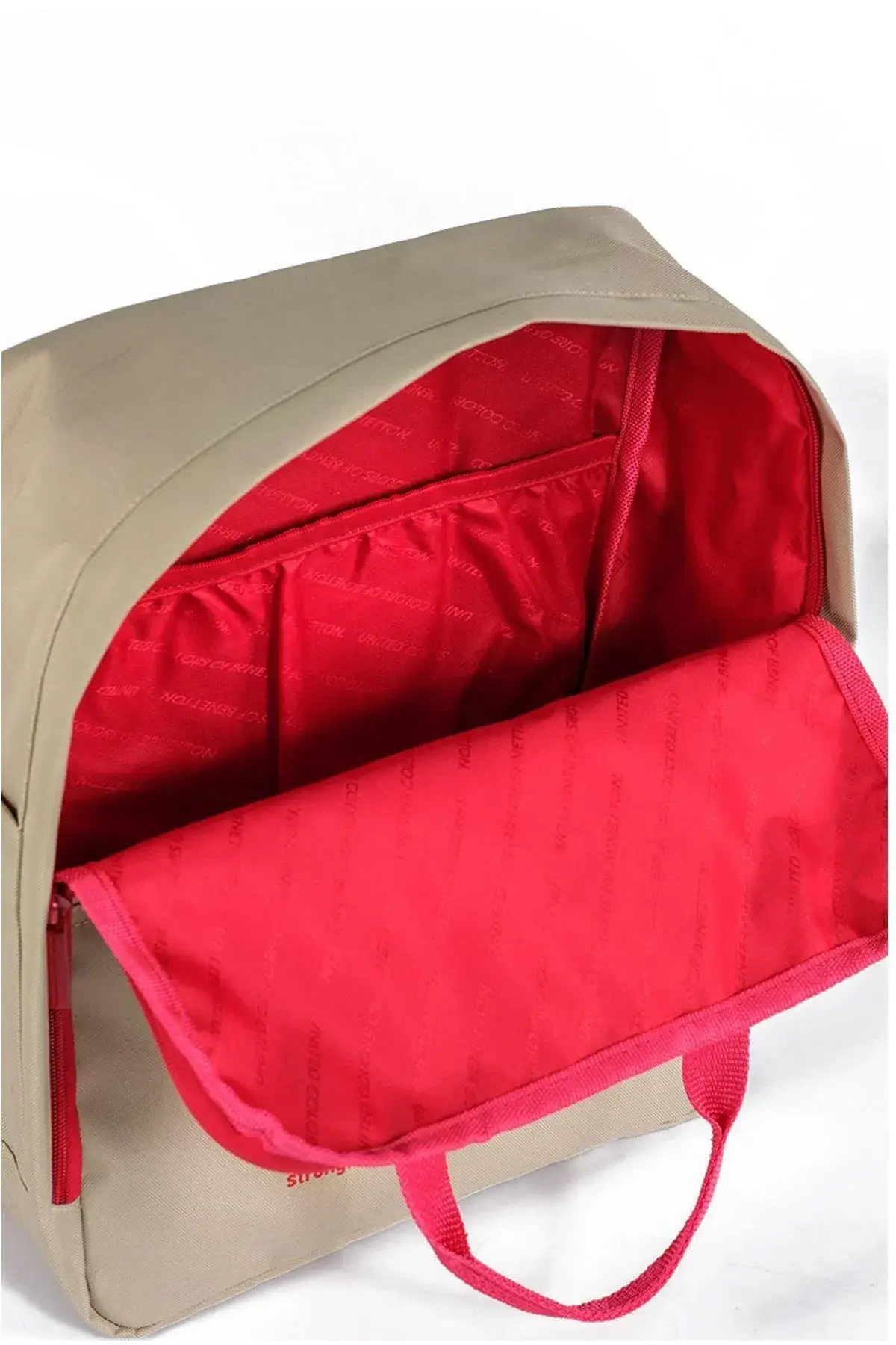 United Colors of Benetton "Red" Okul Sırt Çantası Bej / 03822
