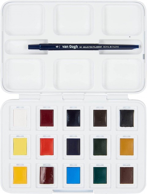 Van Gogh 12+3 Renk Tablet Sulu Boya Seti Plastik Kutulu / 20808632