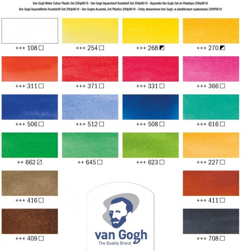 Van Gogh 18'li Tablet Sulu Boya Seti Plastik Kutulu / 20808618
