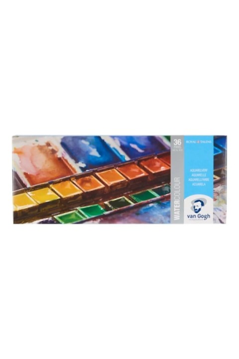 Van Gogh 36 Renk Teneke Kutu Tablet Sulu Boya