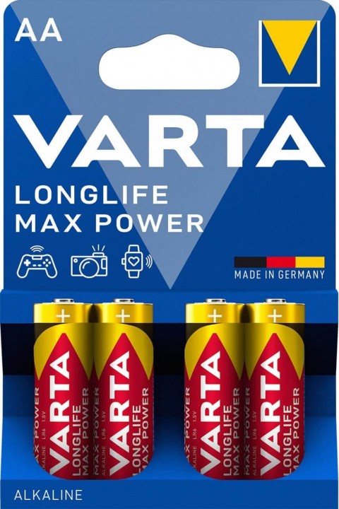 Varta AA Longlife Max Power 4'lü Alkaline Kalem Pil - Kırmızı