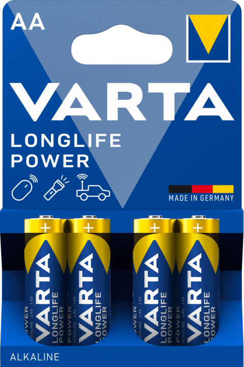Varta AA Longlife Power 4'lü Alkaline Kalem Pil - Mavi