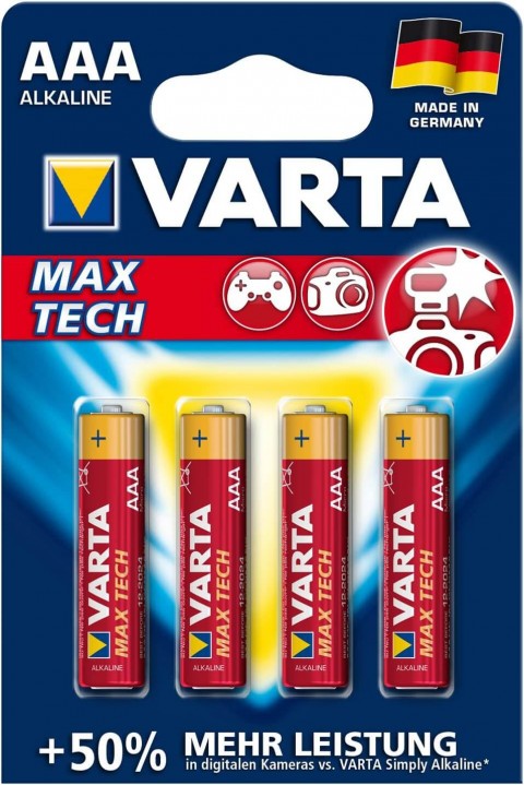 Varta AAA Longlife Max Power 4'lü Alkaline İnce Pil - Kırmızı