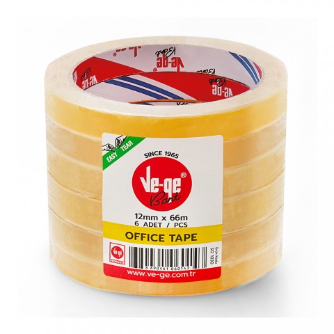 Vege Selefon Bant Offıce Tape 12x66m (6'lı Paket)