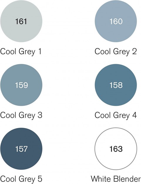 Winsor Newton 6'lı Pigment Marker Cool Greys / 0290042