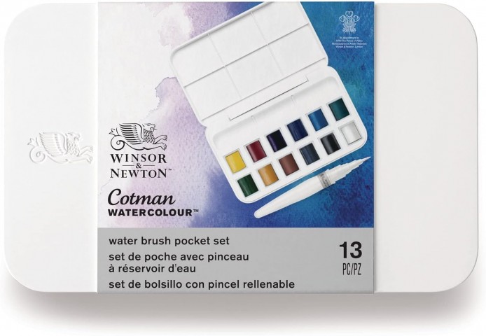 Winsor Newton Cotman 12'li Pocket Brush Sulu Boya Seti