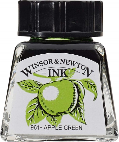 Winsor & Newton Drawing Ink Çizim Mürekkebi 14ml Apple Green 011
