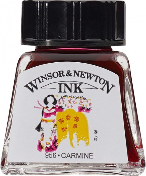 Winsor & Newton Drawing Ink Çizim Mürekkebi 14ml Carmine 127