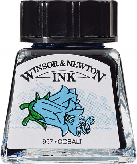 Winsor & Newton Drawing Ink Çizim Mürekkebi 14ml Cobalt 176