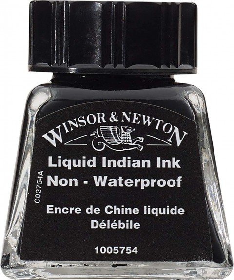 Winsor & Newton Drawing Ink Çizim Mürekkebi 14ml Liquid Indian 754