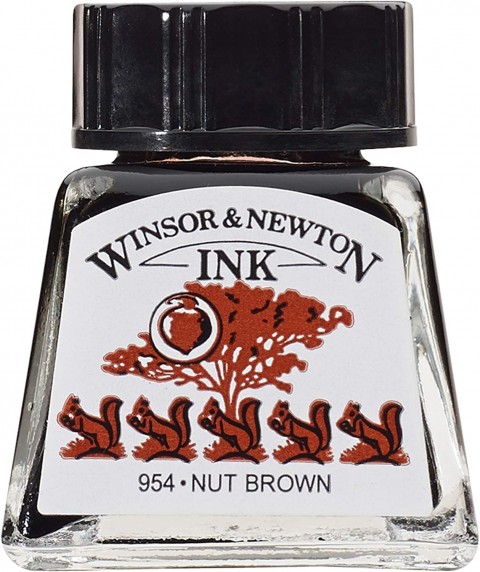 Winsor & Newton Drawing Ink Çizim Mürekkebi 14ml Nut Brown 441
