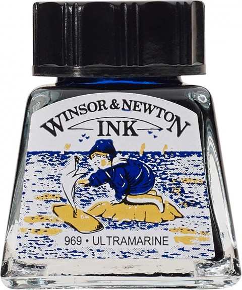 Winsor & Newton Drawing Ink Çizim Mürekkebi 14ml Ultramarine 660