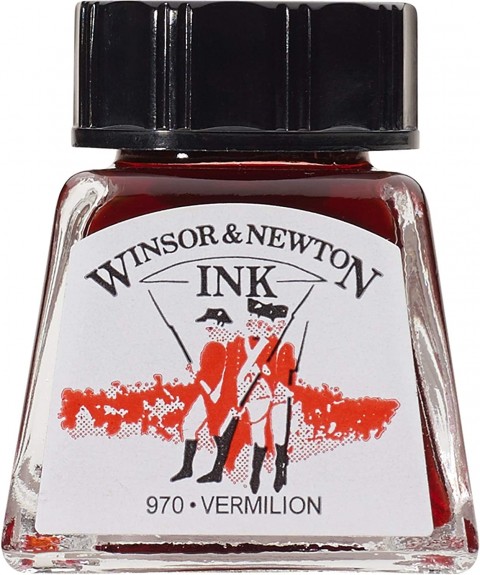 Winsor & Newton Drawing Ink Çizim Mürekkebi 14ml Vermilion 680
