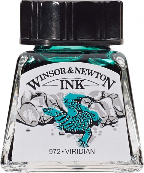 Winsor & Newton Drawing Ink Çizim Mürekkebi 14ml Viridian 692