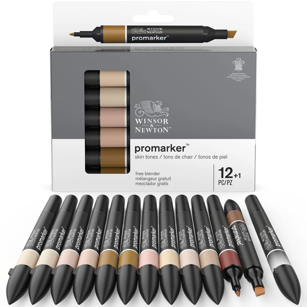 Winsor & Newton Promarker 12+1 Skintones Set /