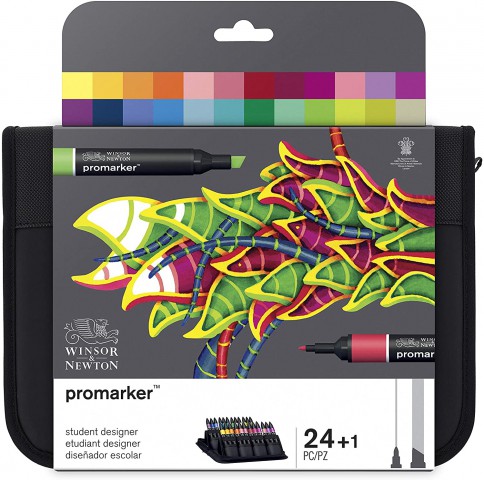 Winsor Newton Promarker 24'lü Wallet Set - Student Designer