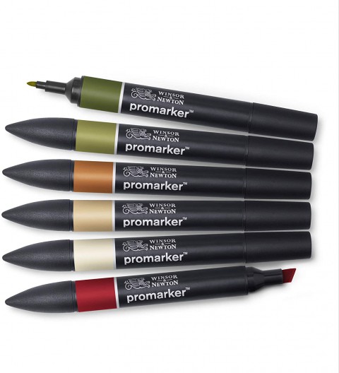 Winsor Newton Promarker 6'lı Landscape Tones / 0290117