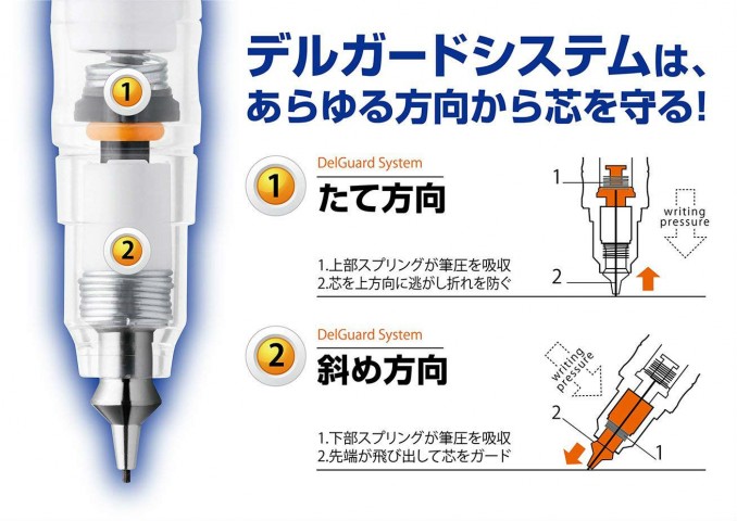 Zebra Delguard 0.7mm Mekanik Kurşun Kalem Açık Mavi / P-MAB85-N2-BRB