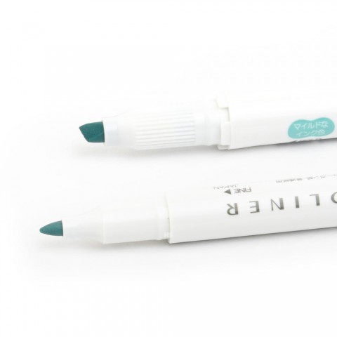 Zebra Mildliner Çift Taraflı İşaretleme Kalemi 5'li Set- (Canlı Renkler-YEŞİL RENK)