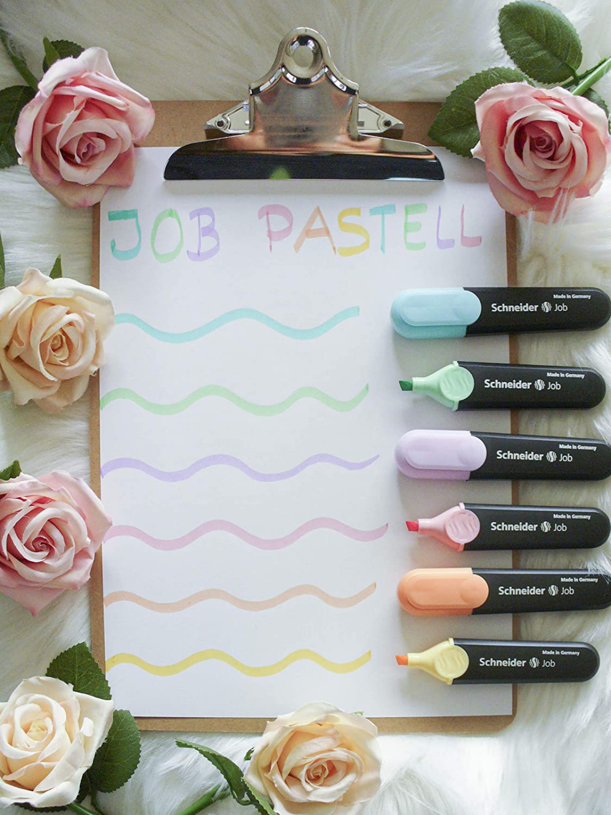 Schneider Job 150 Pastel Fosforlu Kalem 6'lı Set