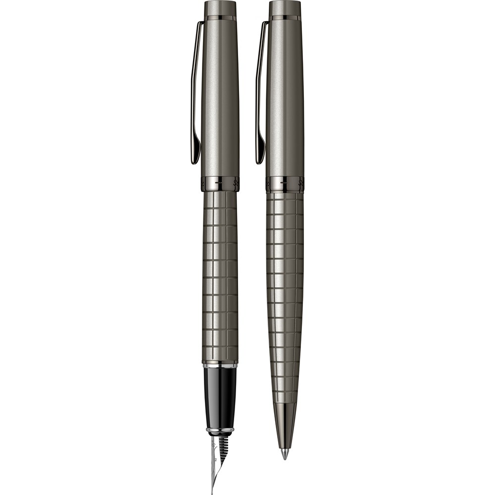 Scrikss Honour 38 Tükenmez + Dolma Kalem Karbon Gri