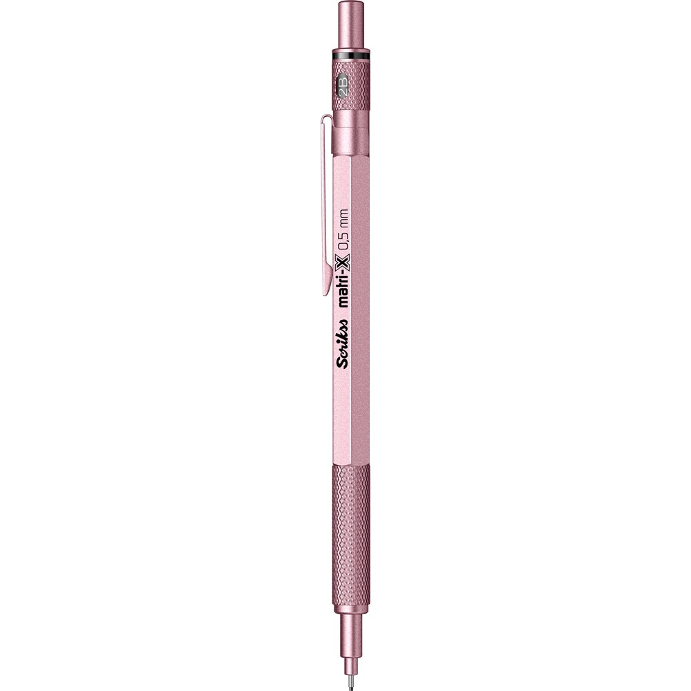 Scrikss MatriX 0.5mm Mekanik Kurşun Kalem Metalik Açık Pembe - Şeffaf Kutu