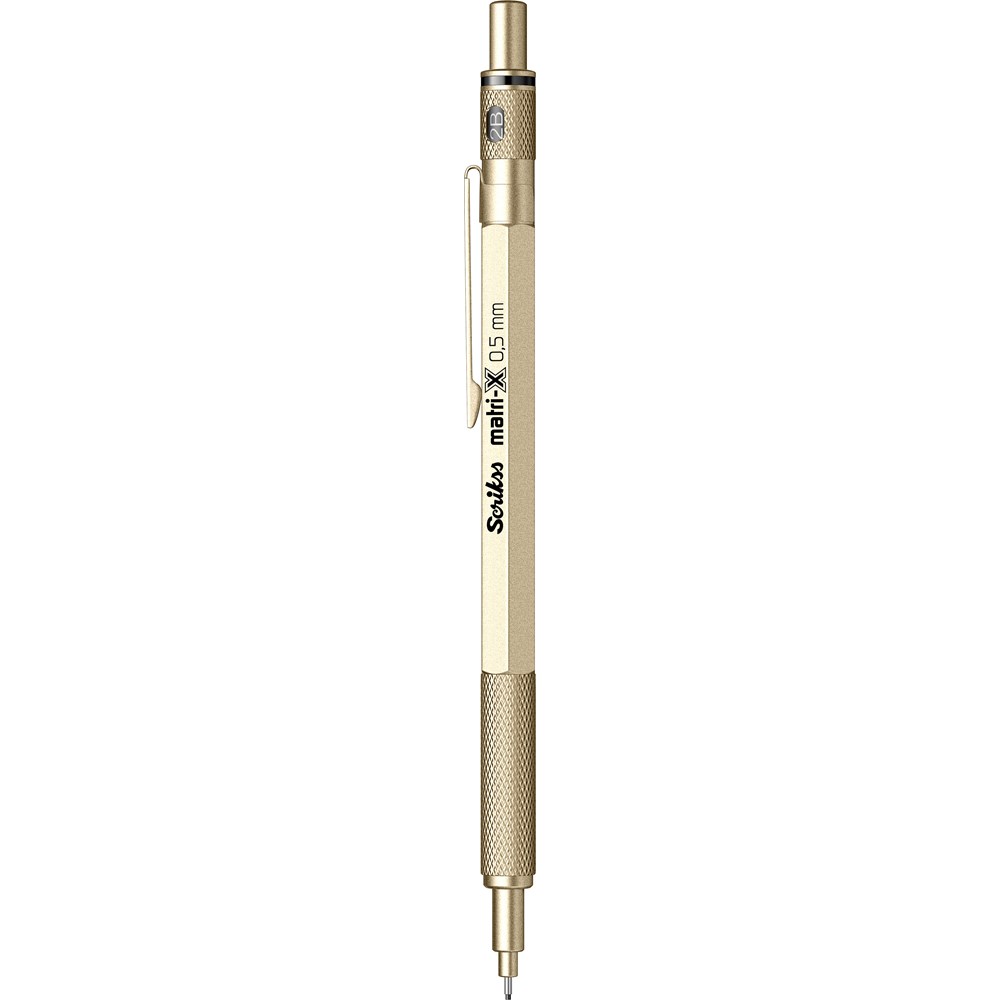 Scrikss MatriX 0.5mm Mekanik Kurşun Kalem Metalik Altın - Şeffaf Kutu