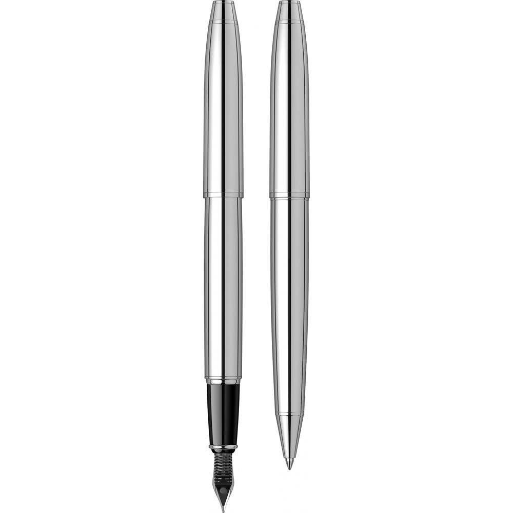 Scrikss Noble 35 Tükenmez + Dolma Kalem Krom