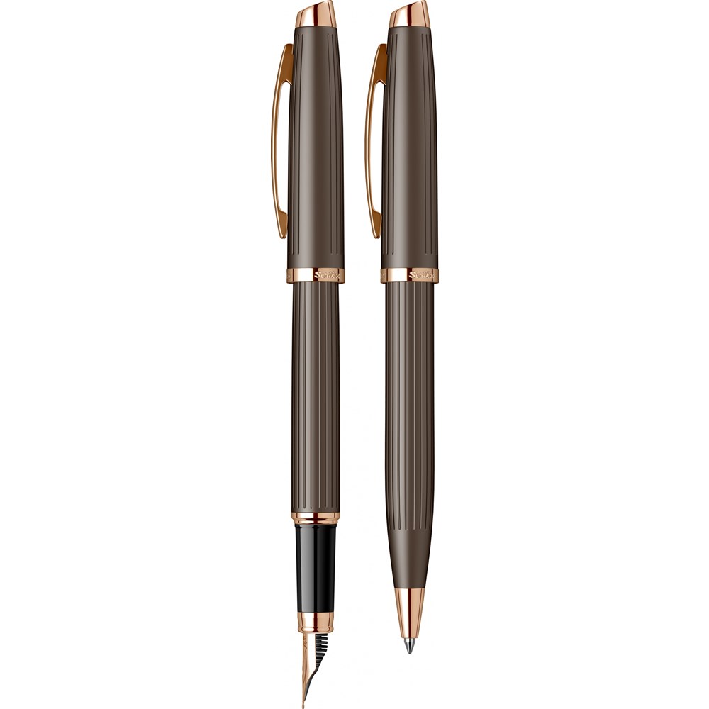 Scrikss Oscar 39 Tükenmez + Dolma Kalem Rose Gold