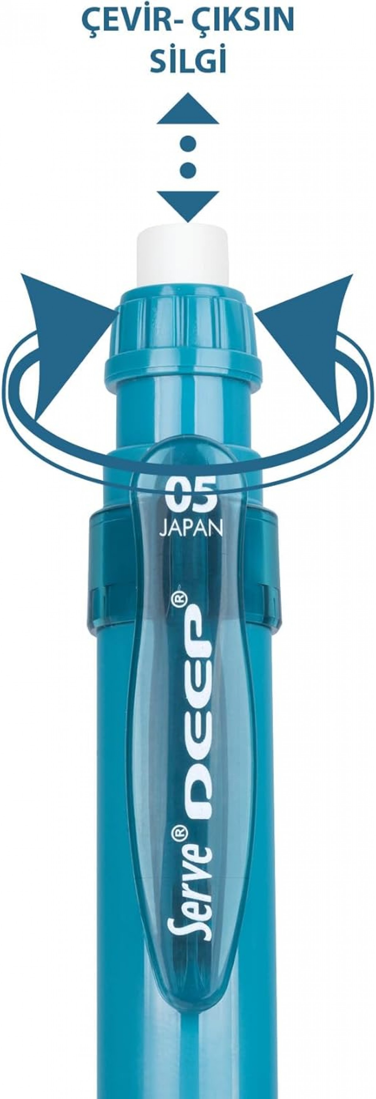 Serve Deep Natural Colors 0.5mm Mekanik Kurşun Kalem - Okyanus Mavi Serve Deep Natural Colors 0.5mm Mekanik Kurşun Kalem - Okyanus Mavi