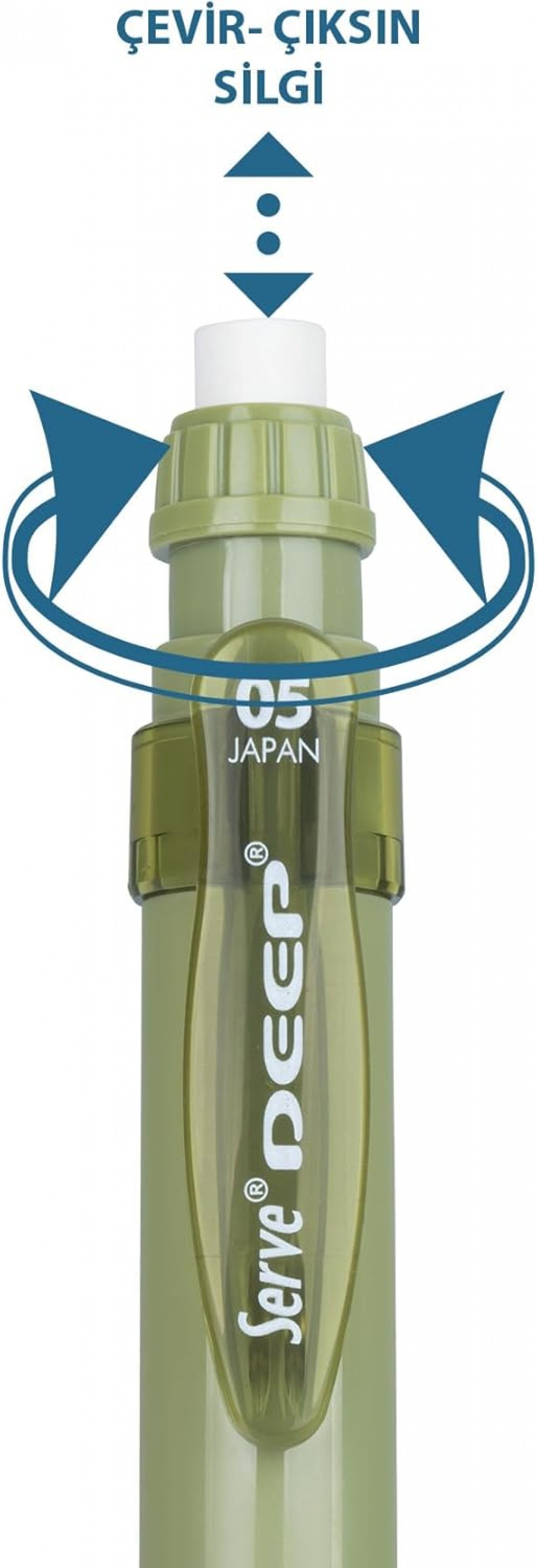Serve Deep Natural Colors 0.5mm Mekanik Kurşun Kalem -Yaprak Yeşili