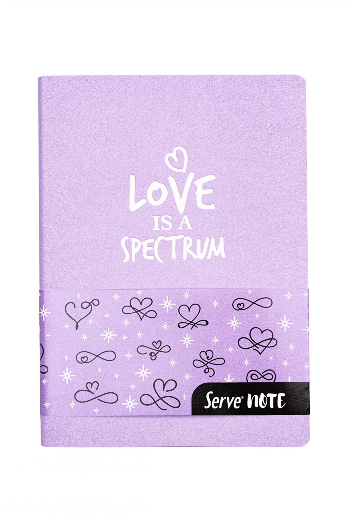 Serve Note 15x21cm 120yp Çizgili Defter Lavanta