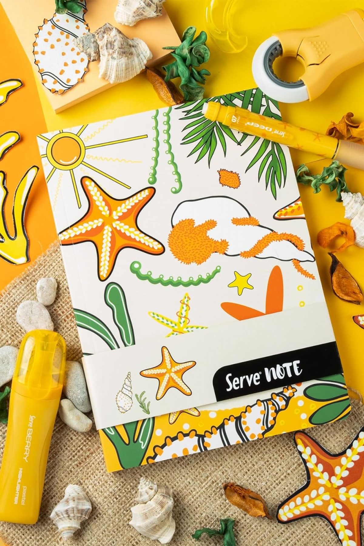 Serve Note 15x21cm 120yp Çizgili Desenli Defter Hardal Sarı Serve Note 15x21cm 120yp Çizgili Desenli Defter Hardal Sarı