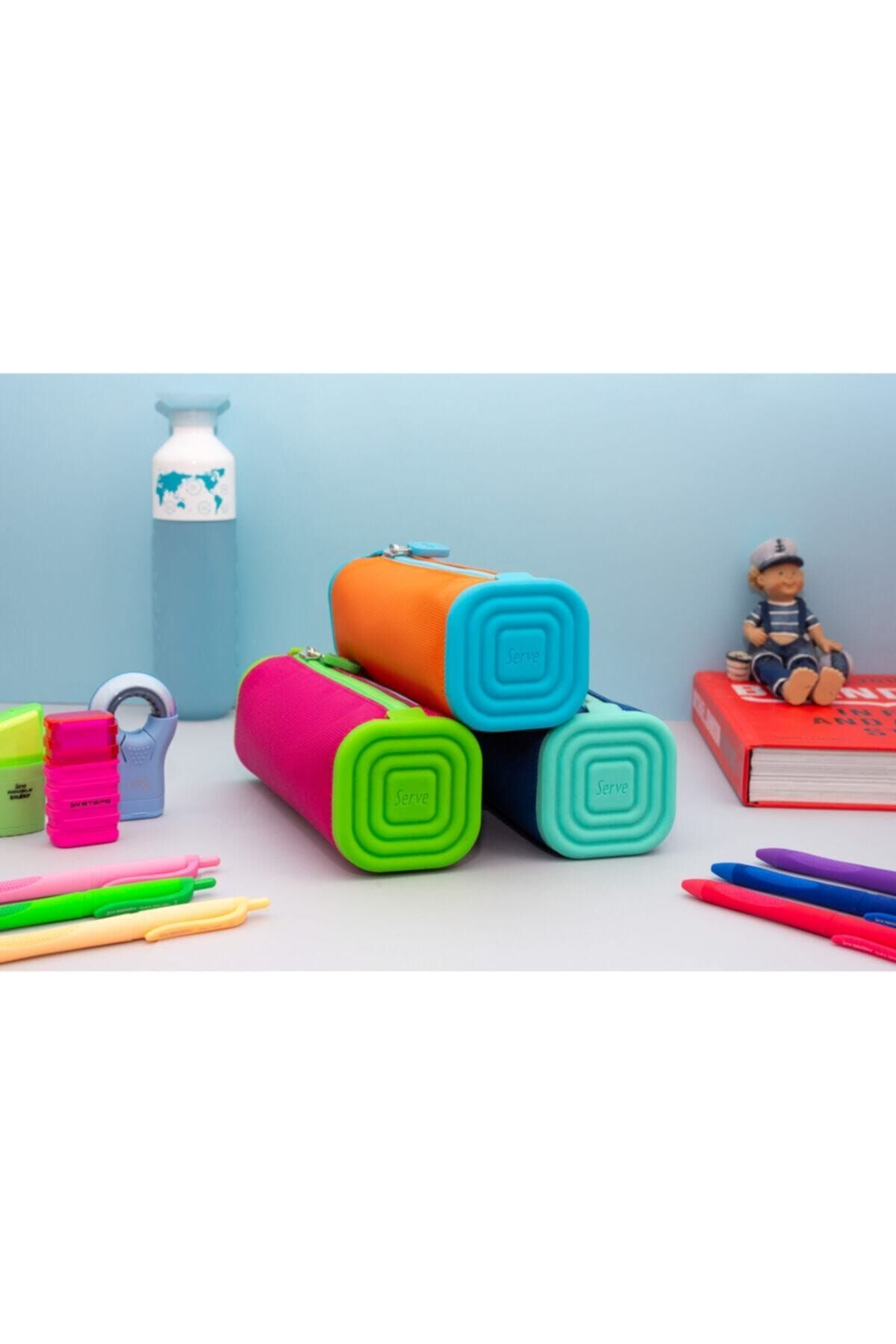 Serve PRISMO Kalem kutu Neon Pembe & Neon Yeşil Serve PRISMO Kalem kutu Neon Pembe & Neon Yeşil