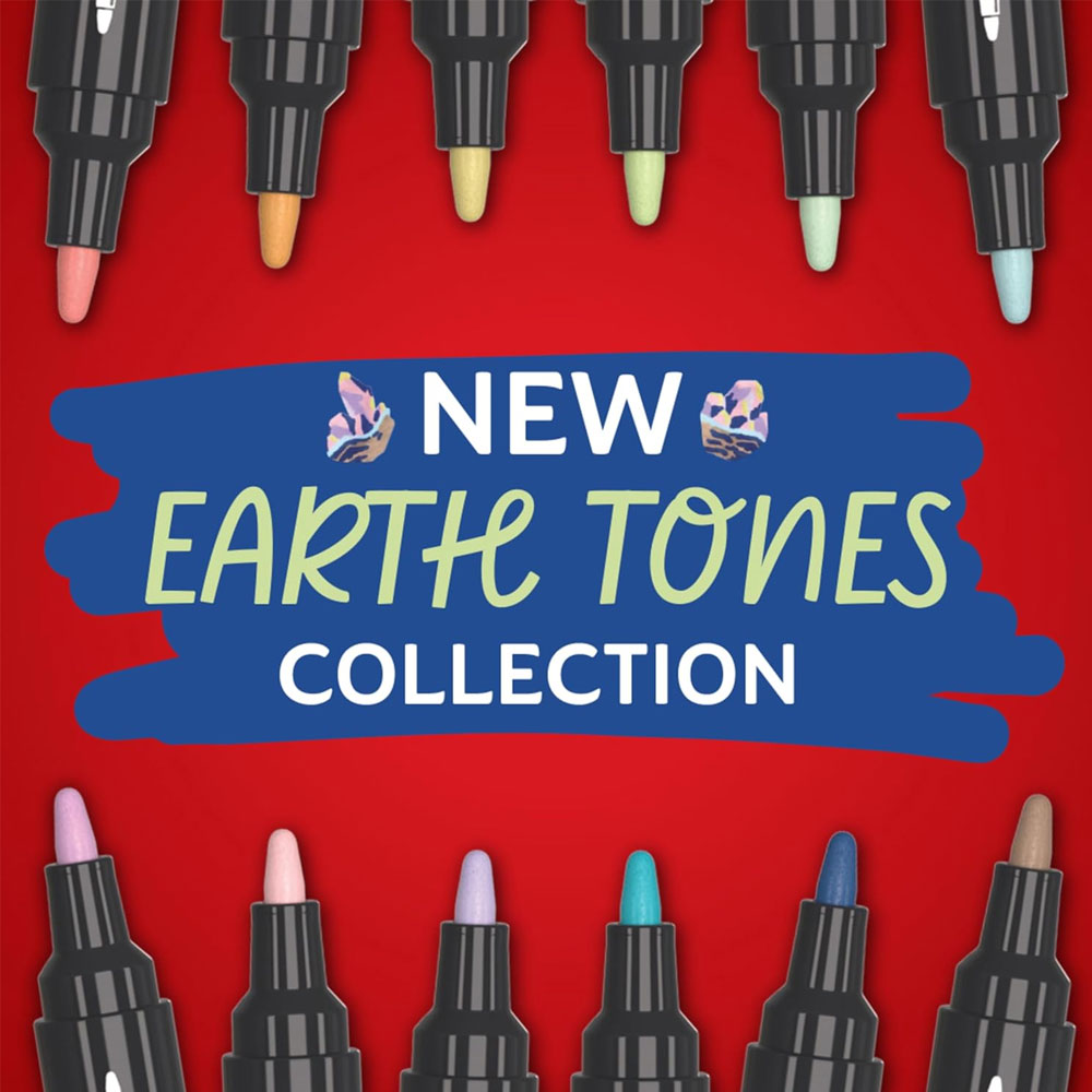 Sharpie Acrylic Paint Markers Earth Tones 12'li Yuvarlak Uç Akrilik Markör Kalem Seti / 2213421