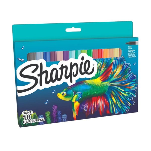 Sharpie Limited Edition Fine 18'li Yuvarlak Uç Permanent Markör Set - Balık / 2201230