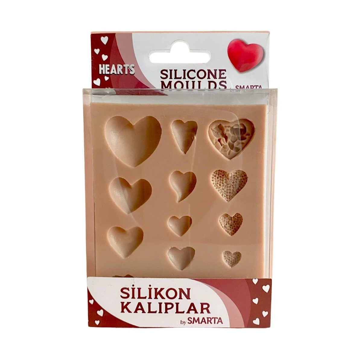 Smarta 100x130x15mm Silikon Kalıp Kalpler / Smarta 100x130x15mm Silikon Kalıp Kalpler /