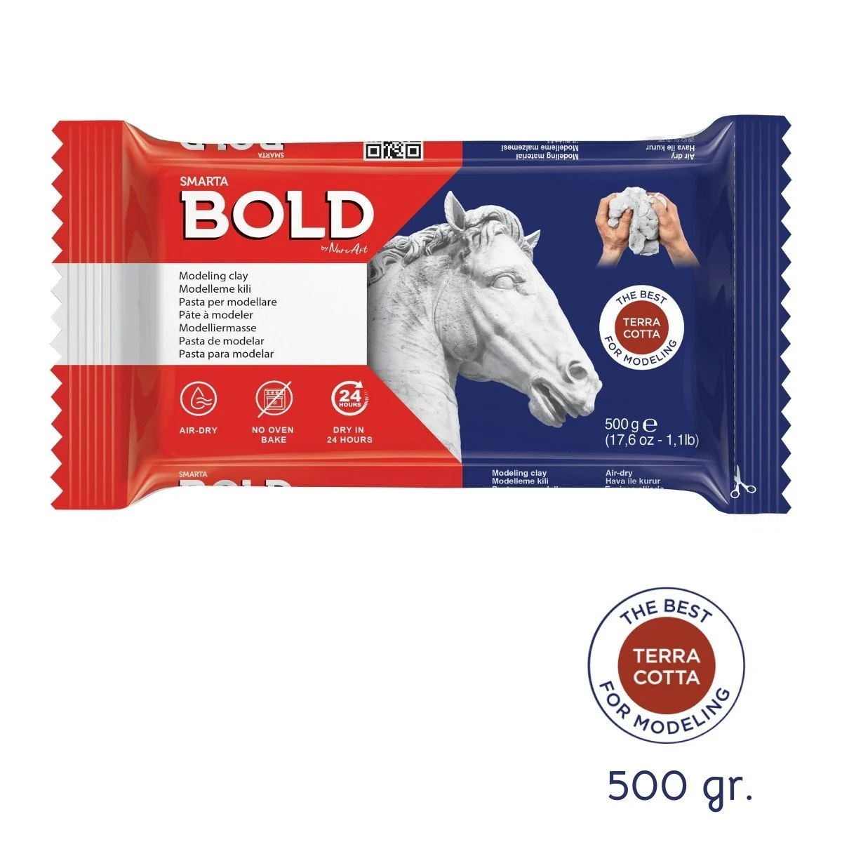 Smarta Bold Modeling Clay 500gr Hava İle Kuruyan Seramik Kili Terracotta / Smarta Bold Modeling Clay 500gr Hava İle Kuruyan Seramik Kili Terracotta /