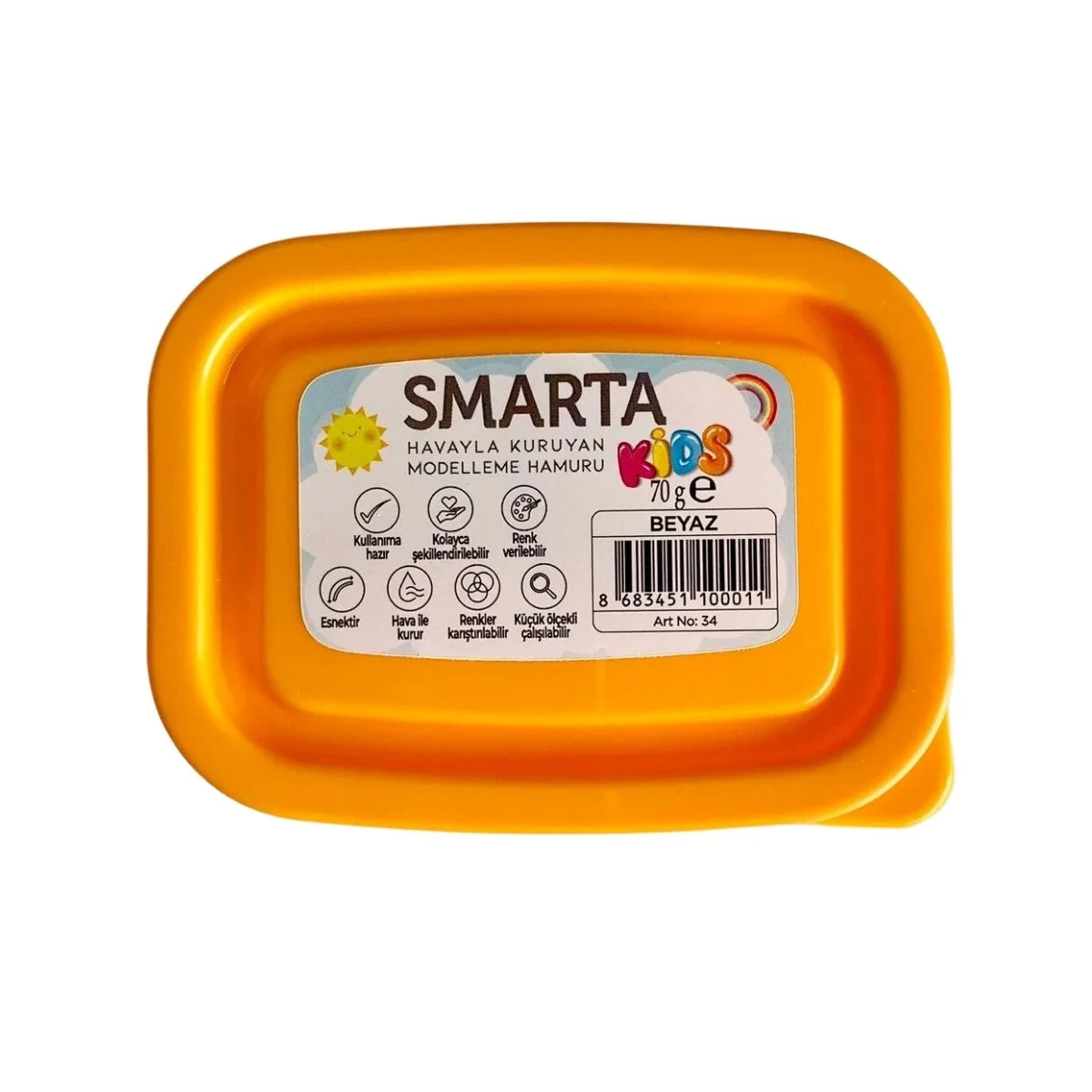 Smarta Kids Air Soft Modelling Clay 4x70gr  Hava İle Kuruyan Modelleme Kili / 30000048
