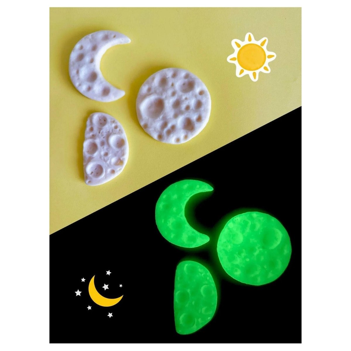 Smarta Kids Glow In Dark Modelling Clay 50gr Hava İle Kuruyan Karanlıkta Parlayan Modelleme Hamuru / 30000710