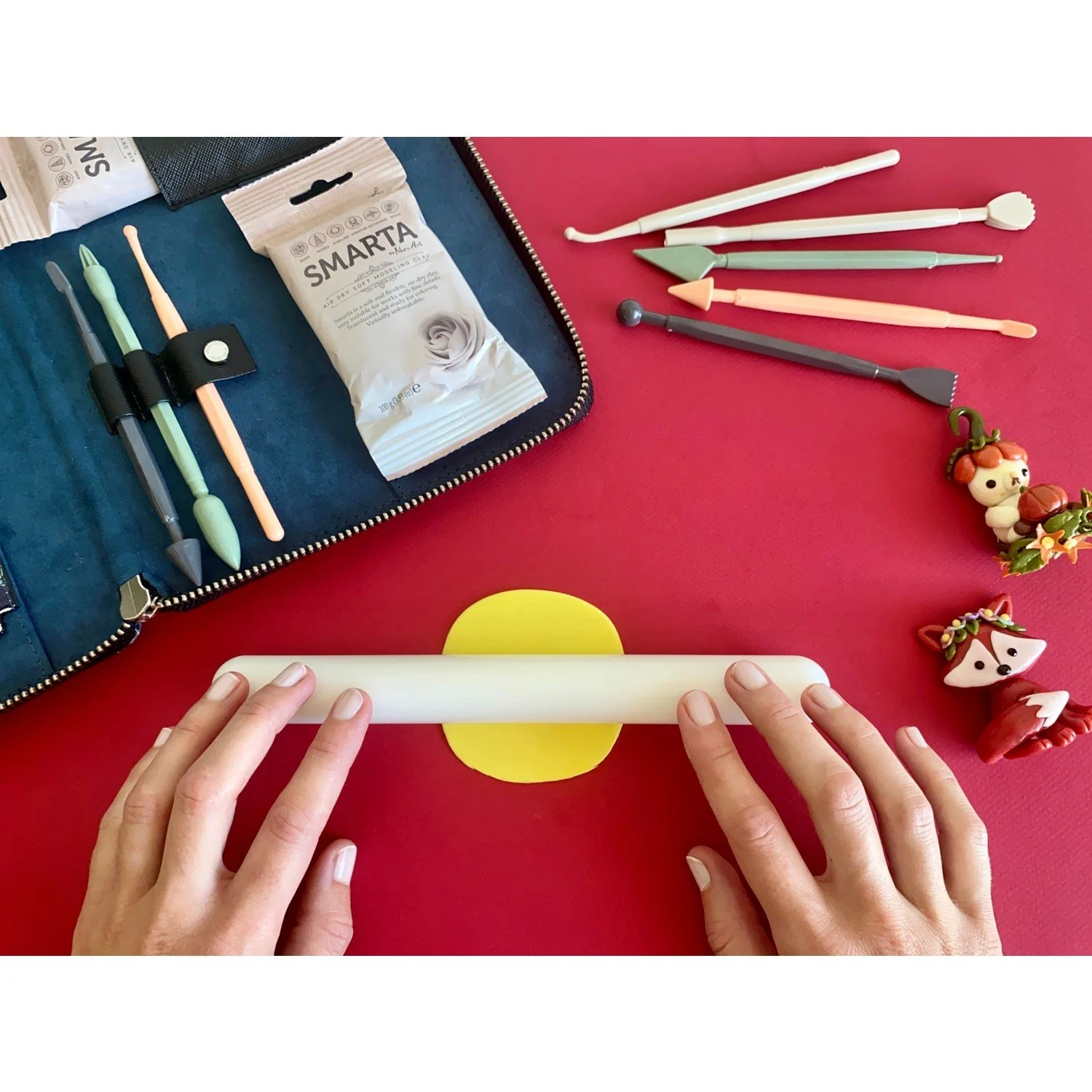 Smarta Non Stick Clay Roller 23cm Yapışmaz Kil Merdanesi Beyaz / AL0323003