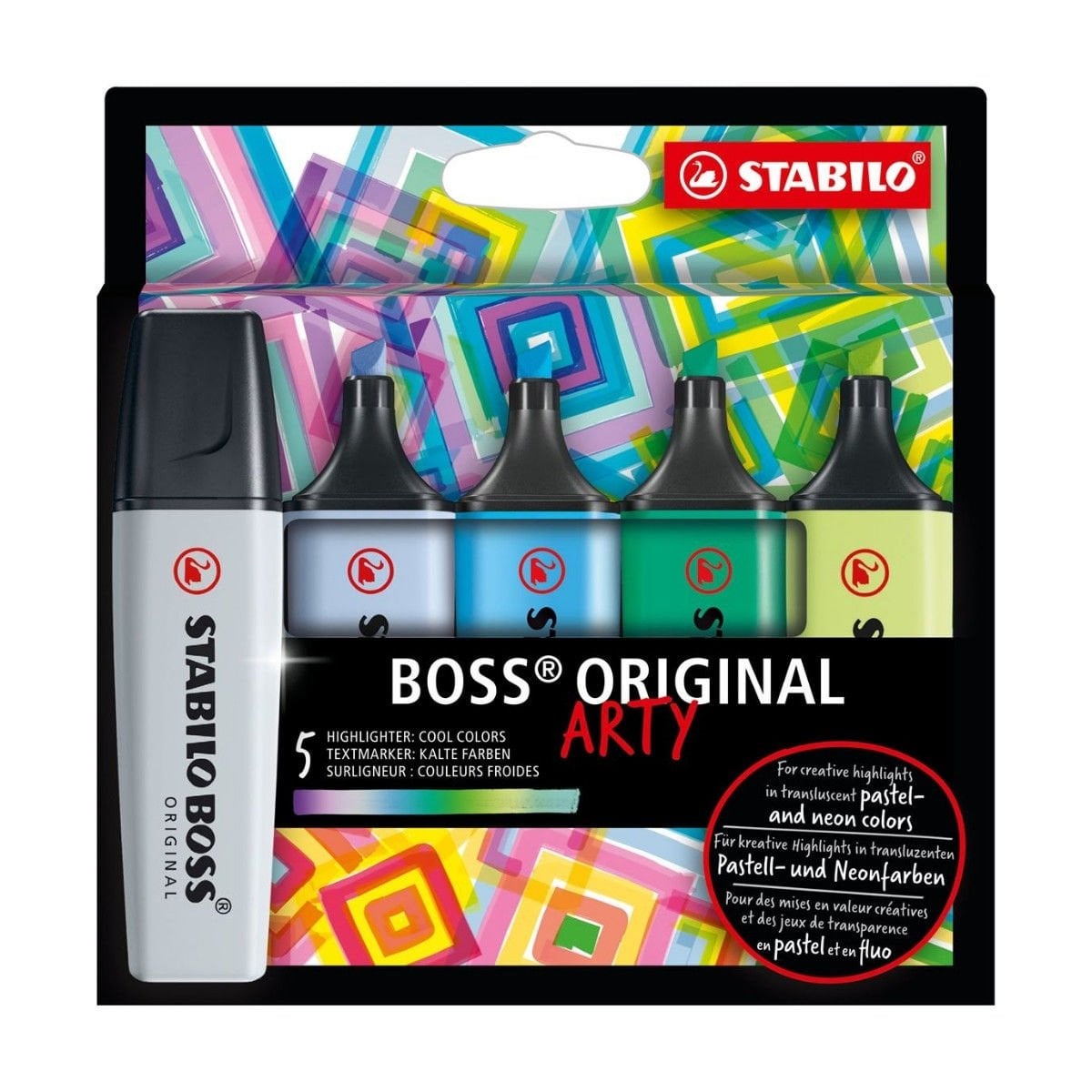 Stabilo Boss Original Arty 5'li Fosforlu Kalem Seti -  Soğuk Renkler