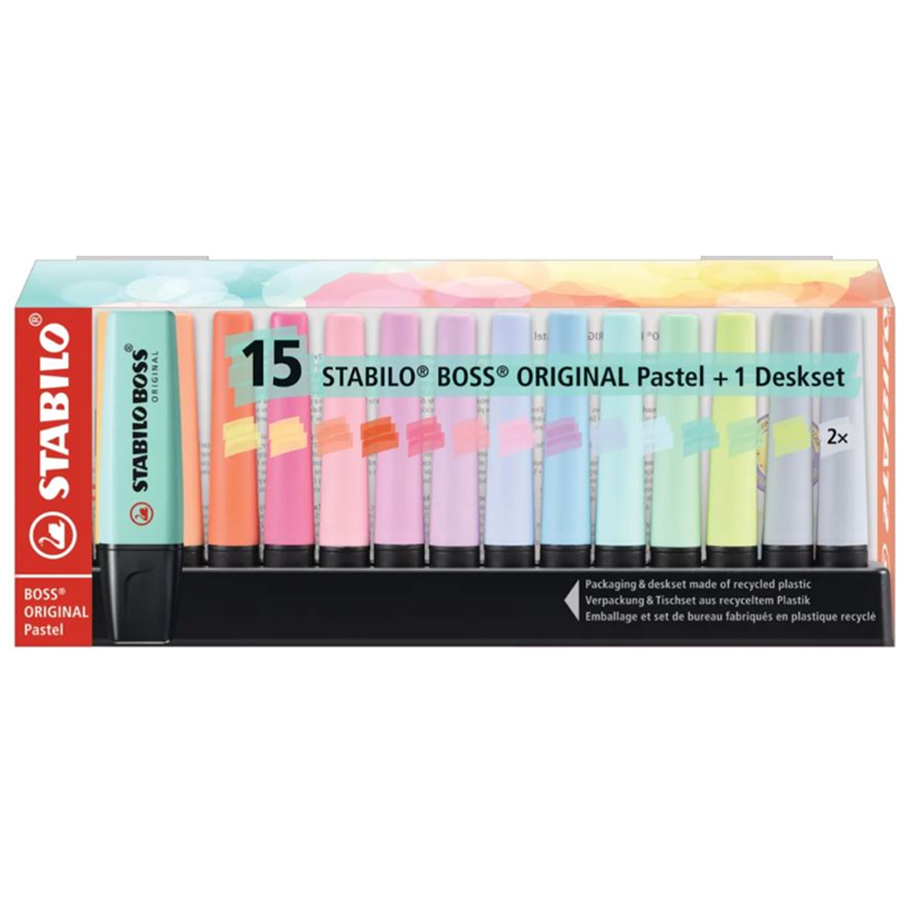 Stabilo Fosforlu Kalem Boss Orjinal Pastel 15li / 7015-02 Stabilo Fosforlu Kalem Boss Orjinal Pastel 15li / 7015-02