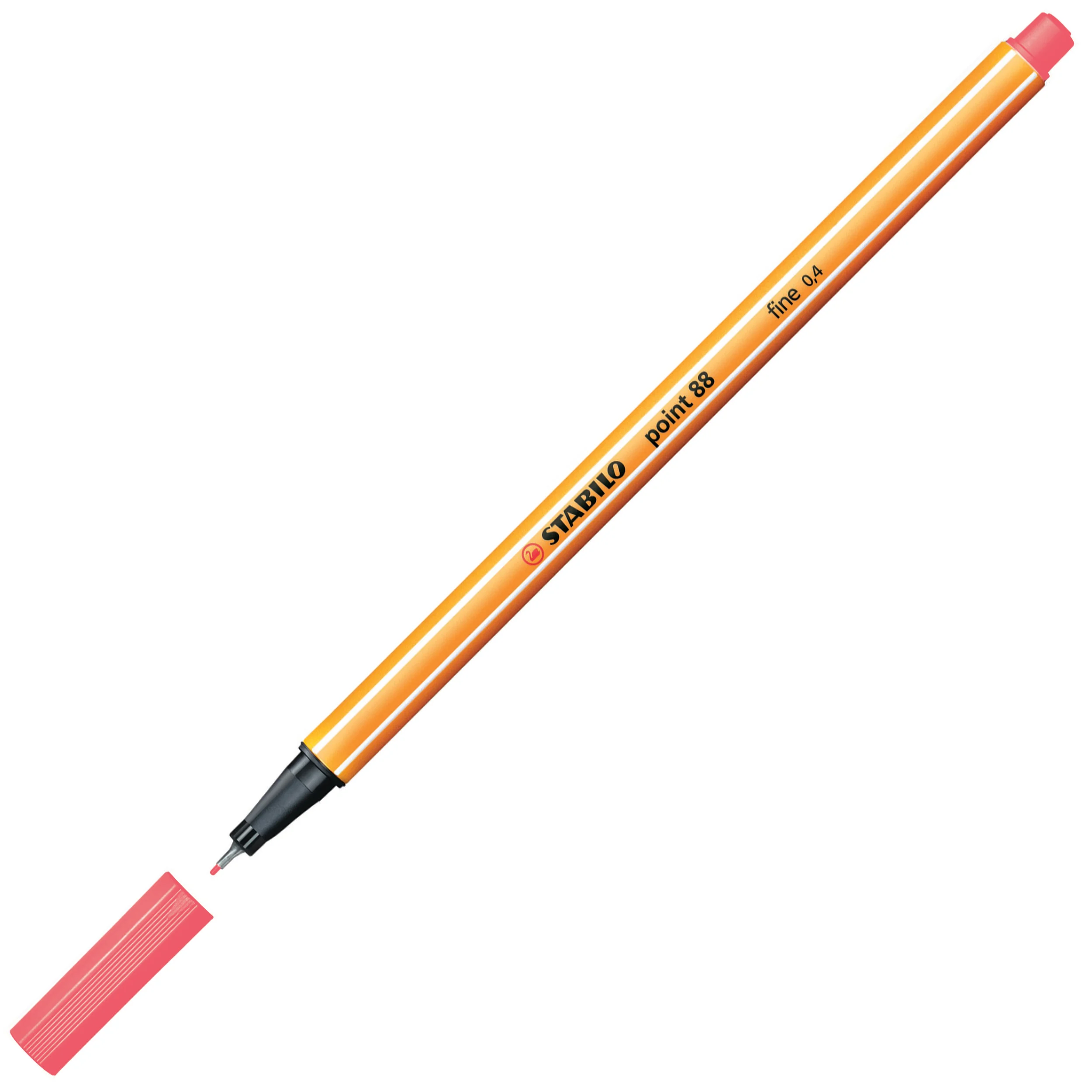 Stabilo Point 88 Fineliner 0.4mm Keçe Uçlu Kalem  88/040 Floresan Kırmızı