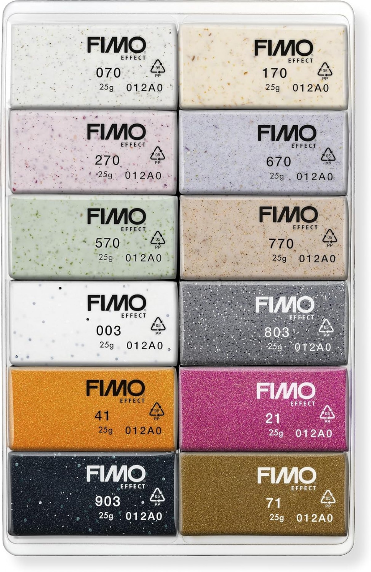 Staedtler Fimo Effect 25gr x 12 Renk Polimer Kil Set, Boho Renkler / C12-5 Staedtler Fimo Effect 25gr x 12 Renk Polimer Kil Set, Boho Renkler / C12-5