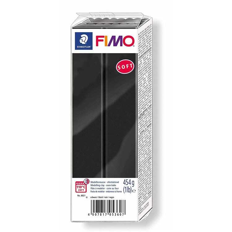 Staedtler Fimo Polimer Kil 454gr Soft Modelleme Kili Siyah / 8021-9 Staedtler Fimo Polimer Kil 454gr Soft Modelleme Kili Siyah / 8021-9