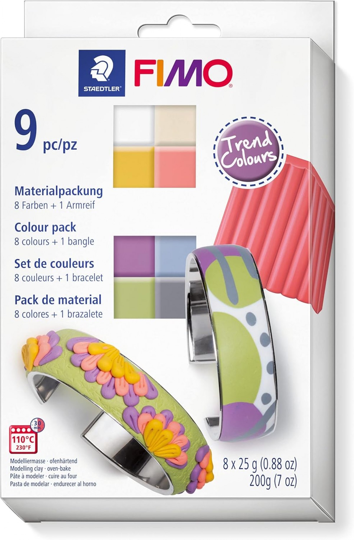 Staedtler Fimo Soft 25gr x 8 Renk Polimer Kil Set, Trend Renkler / C8-1P Staedtler Fimo Soft 25gr x 8 Renk Polimer Kil Set, Trend Renkler / C8-1P