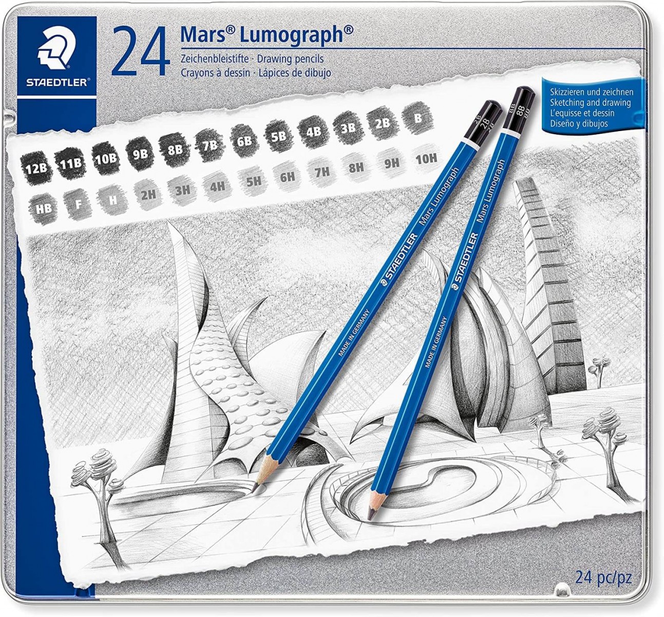 Staedtler Mars Lumograph 24'lü Dereceli Kalem Seti / 100 G24